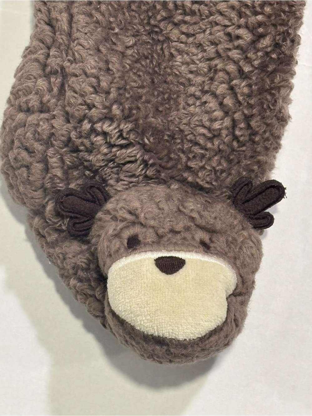 Carter's Reindeer Hooded Fleece Zip One-Piece Coverall Brown/Beige size 3 months - Picture 3 of 7